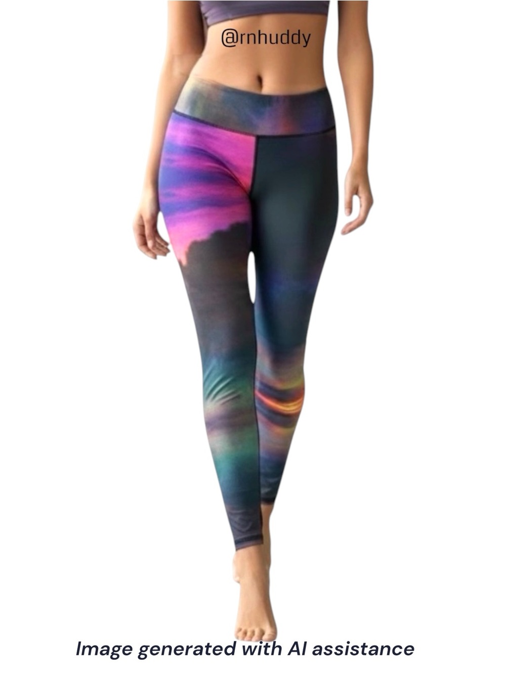Teeki L Clouds Sunset Sky Print Hot Pant leggings